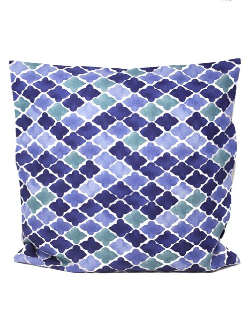Cushion with blue majolica tiles 50x50 cm Capri Me | CUMAIO5BLU
